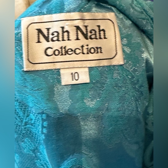 Nah nah Collection blue 2 piece dress blazer set size 10 - Picture 13 of 16